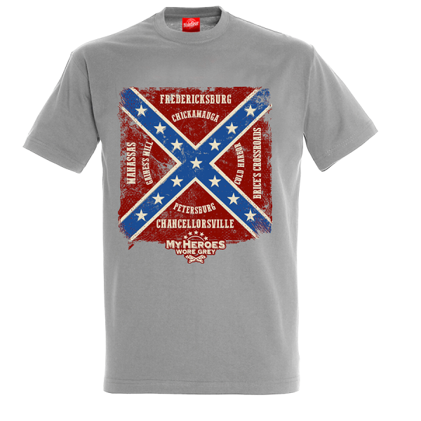 Dixie Battleflag grey