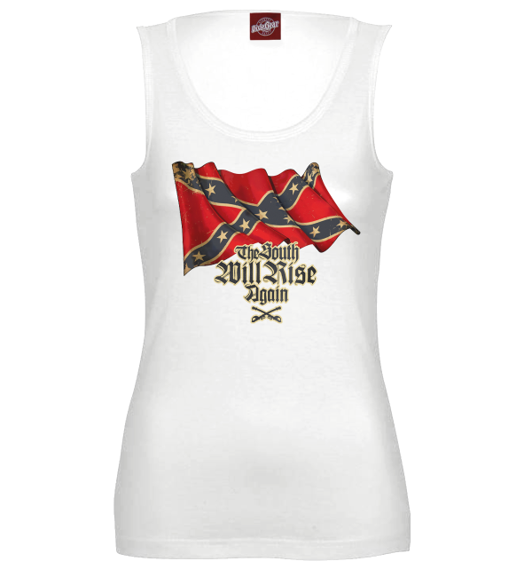 South Will Rise white ladies tank top