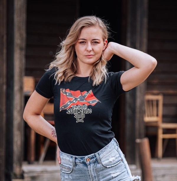 The South Will Rise Again black ladies t-shirt - Image 2