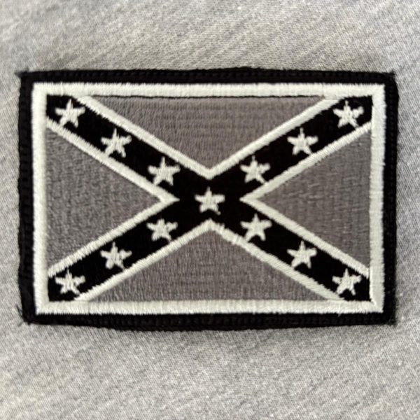 Patch Rebel Flag black&gray