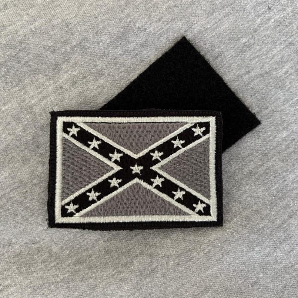 Patch Rebel Flag black&gray + velcro