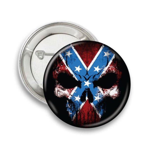 Pin-button Rebel Skull